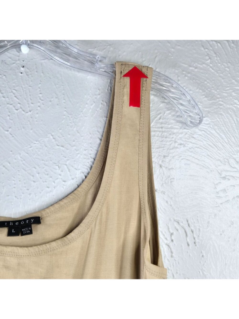 Theory Linen Blend Midi Dress Tan Sleeveless Tiered Cottage Lagenlook Minimalist - Picture 5 of 13